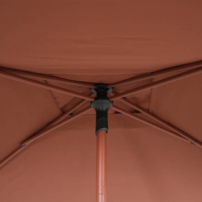 Parasol droit carré inclinable SOYA Acajou 2,5 x 2,5 m - Acier, Polyester3878