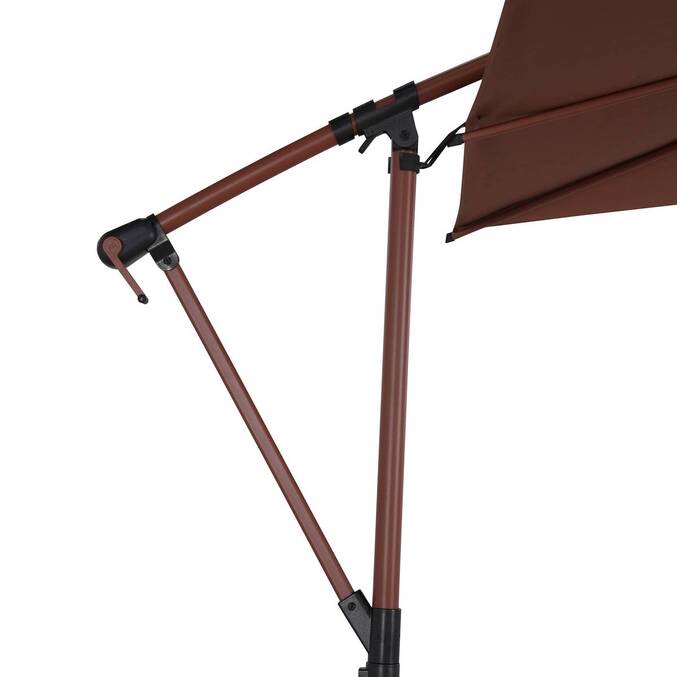 Parasol déporté carré MANOA Acajou 2,5 x 2,5 m - Acier, Polyester3878