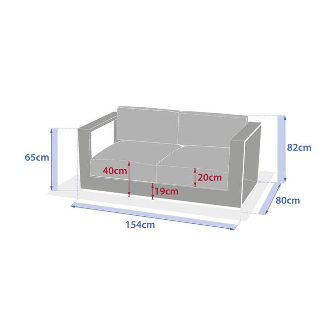 Canapé de jardin ALLURE Beige Zébrano / Acajou 2 places - Aluminium traité époxy, Polyester Beige Zébrano / Acajou