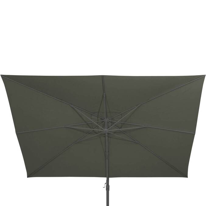 Parasol déporté carré inclinable MELHIA Vert laurier 3 x 3 m - Aluminium, Acier, Oléfine3795