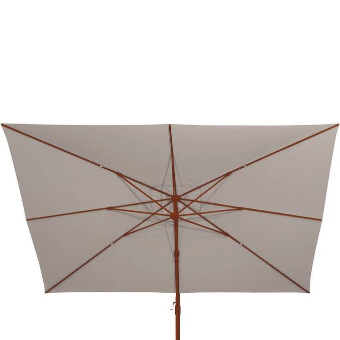 Parasol déporté carré inclinable MELHIA Lin / Acajou 3 x 3 m - Acier, Aluminium, Oléfine3880