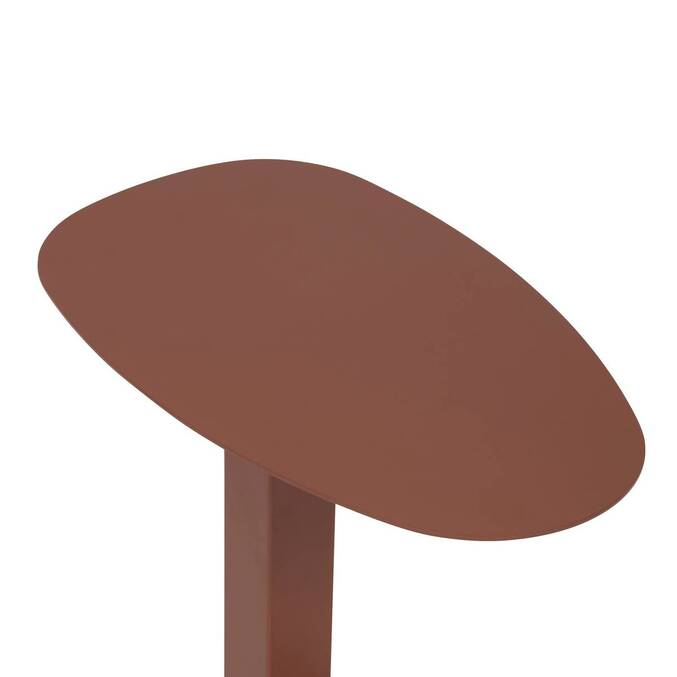 Table d'appoint de jardin ovale VENUZIA Acajou 50 x 30 x 50 cm - Aluminium traité époxy3878