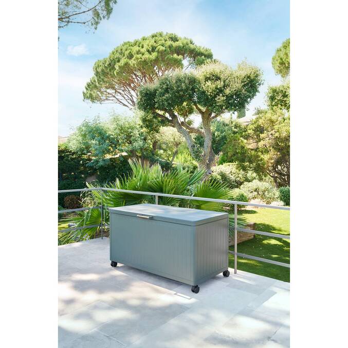Coffre de rangement EDENIO Vert Laurier 670 L - Acier traité époxy, Aluminium traité époxy3795
