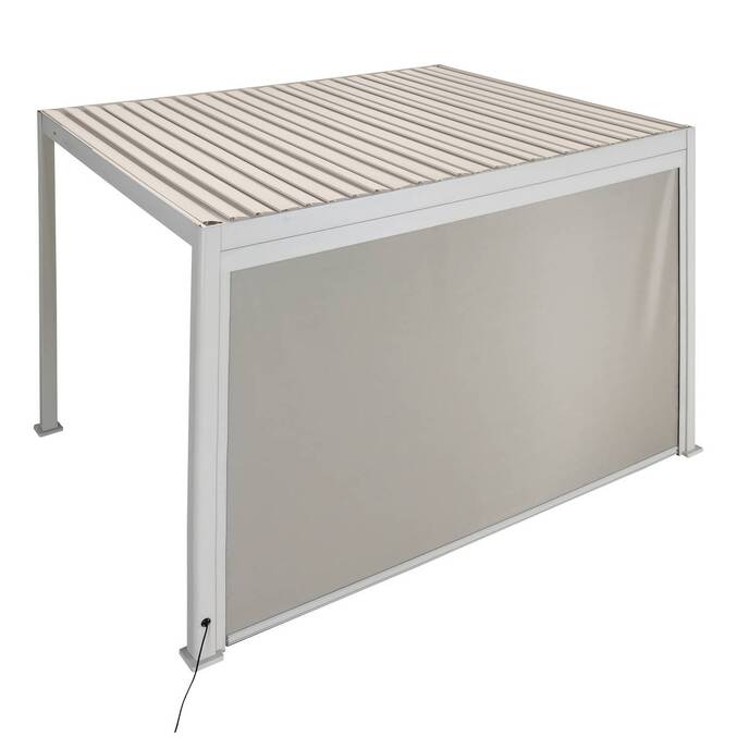 Store EVORA Argile Pour EVORA Côté 4 m - 3,7 m - Acier, Aluminium, Texaline3803