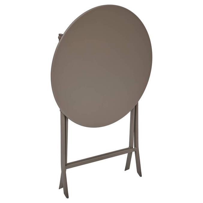 Table de jardin pliante ronde GREENSBORO Café 2 places - Acier traité époxy, Traitement anti-rouille renforcé3443