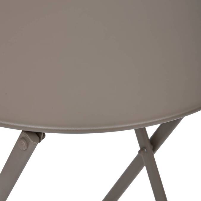 Table de jardin pliante ronde GREENSBORO Café 2 places - Acier traité époxy, Traitement anti-rouille renforcé3443