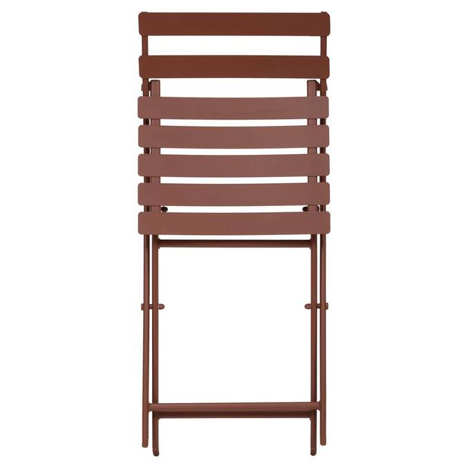 Chaise de jardin pliante GREENSBORO Acajou Acier traité époxy, Traitement anti-rouille renforcé3878