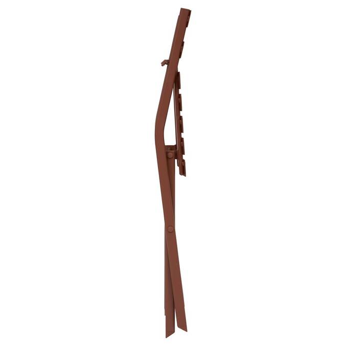Chaise de jardin pliante GREENSBORO Acajou Acier traité époxy, Traitement anti-rouille renforcé3878