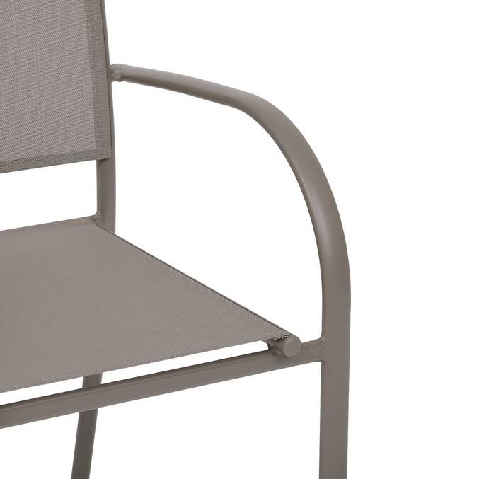 Fauteuil de jardin PIAZZA Noisette / Café Acier traité époxy, Aluminium traité époxy, Texaline Noisette / Café