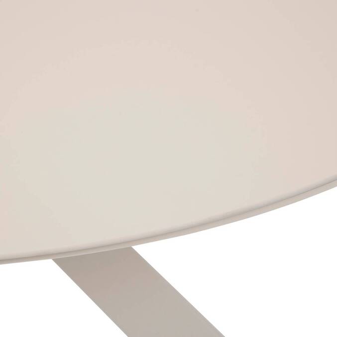 Table de jardin rond ORYON Argile 6 places - Aluminium traité époxy, Verre3704