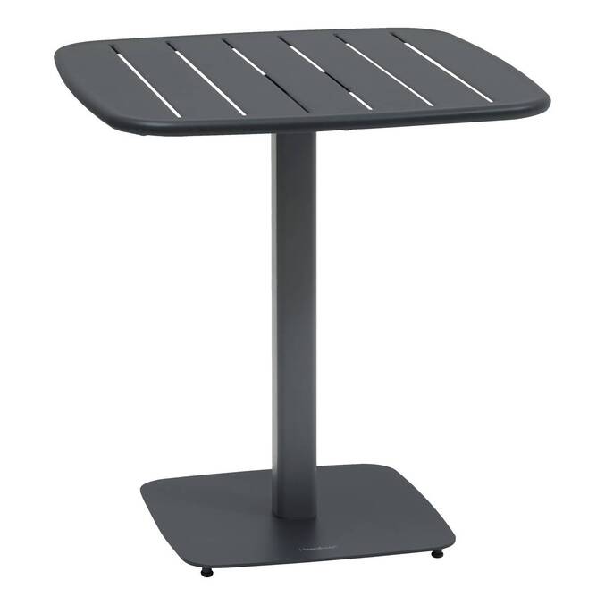 Table de jardin carré ALEGORIA Graphite 2 places - Acier traité époxy, Traitement anti-rouille renforcé3500