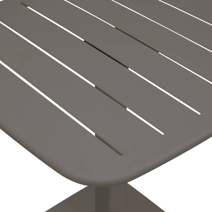 Table de jardin carré ALEGORIA Café 2 places - Acier, Traitement anti-rouille renforcé3443