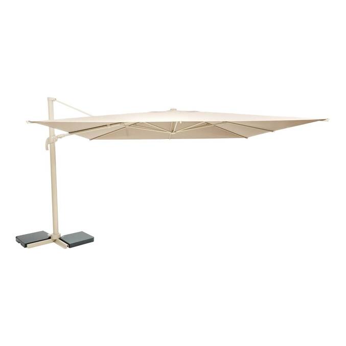 Parasol déporté rectangulaire inclinable MELHIA Argile 4 x 3 - Acier, Aluminium, Oléfine3704
