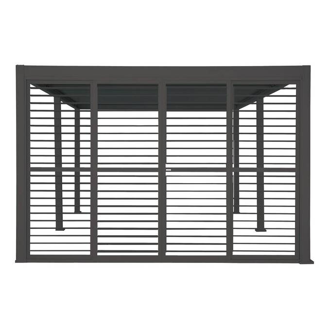 Persienne verticale EVORA Graphite Pour EVORA Côté 4 m - 2,4 x 3,7 m - Aluminium traité époxy3500