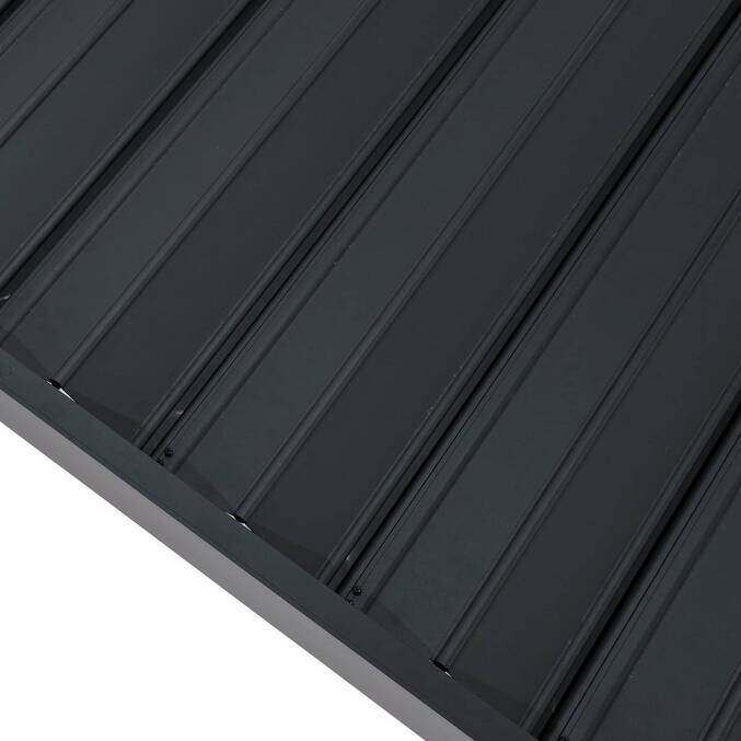 Pergola bioclimatique rétractable EVORA Gris 4 x 3 m - Structure et lames doubles en aluminium3500
