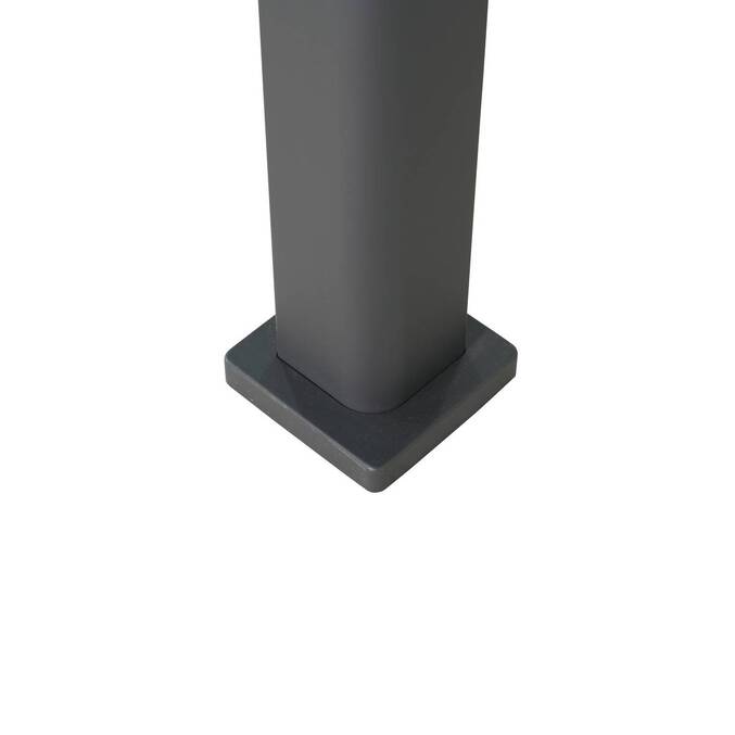 Pergola bioclimatique rétractable EVORA Gris 4 x 3 m - Structure et lames doubles en aluminium3500