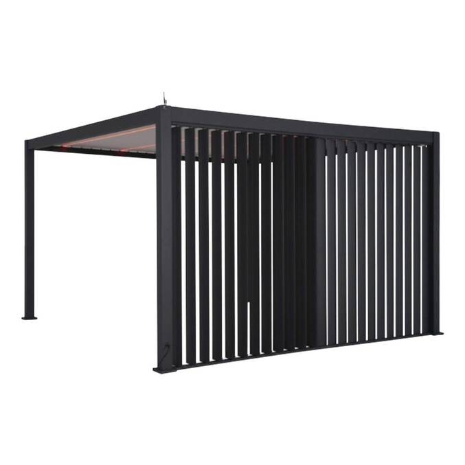 Persienne verticale EVORA Graphite Pour EVORA Côté 4 m - 3,7 x 2,3 m - Aluminium traité époxy3500