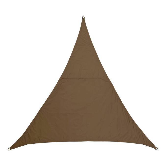 Voile d'ombrage triangulaire ELYORA Café 3 x 3 m - Polyester Café