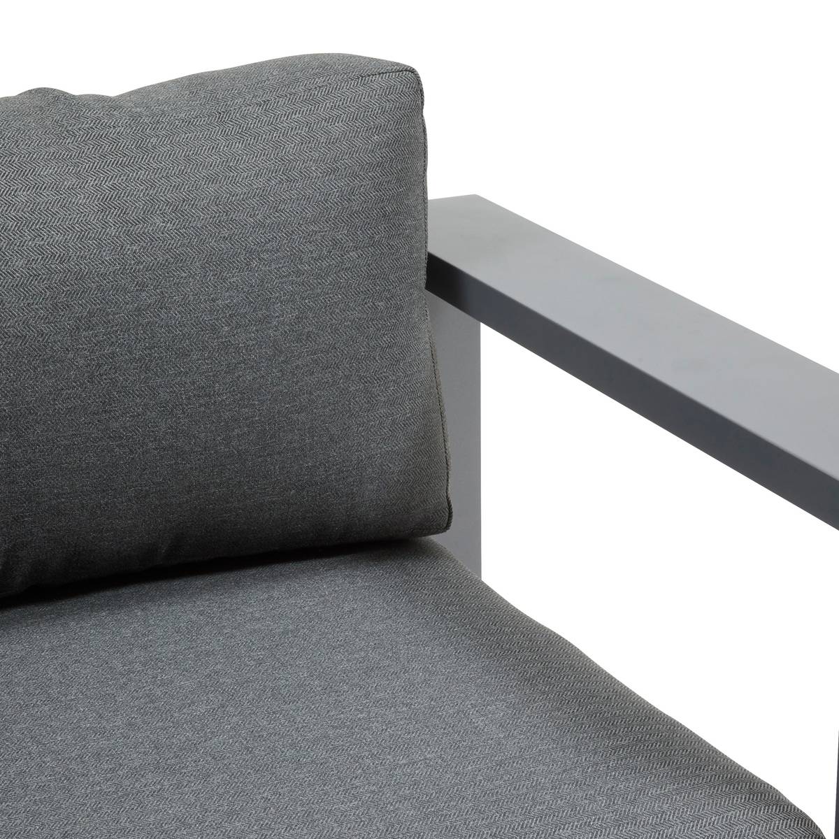 Fauteuil de salon de jardin rotatif ALLURE Gris / Graphite Aluminium traité époxy, Polyester Gris / Graphite