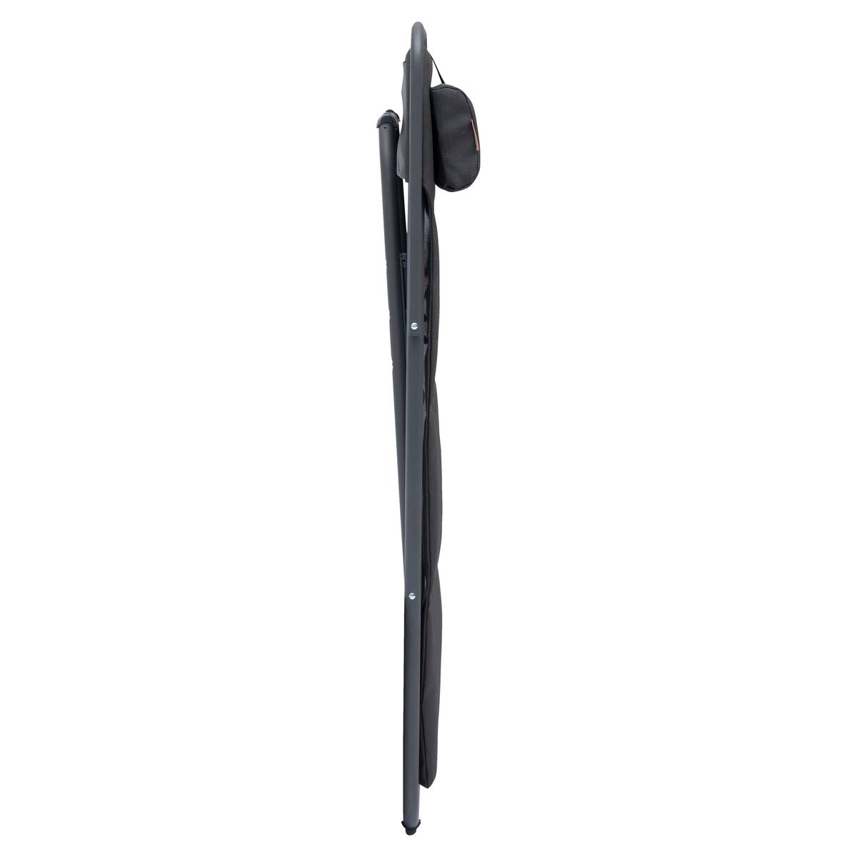 Chilienne de jardin empilable pliable MIRAEL Anthracite / Graphite 3 positions - Acier traité époxy, Traitement anti-rouille renforcé Anthracite / Graphite