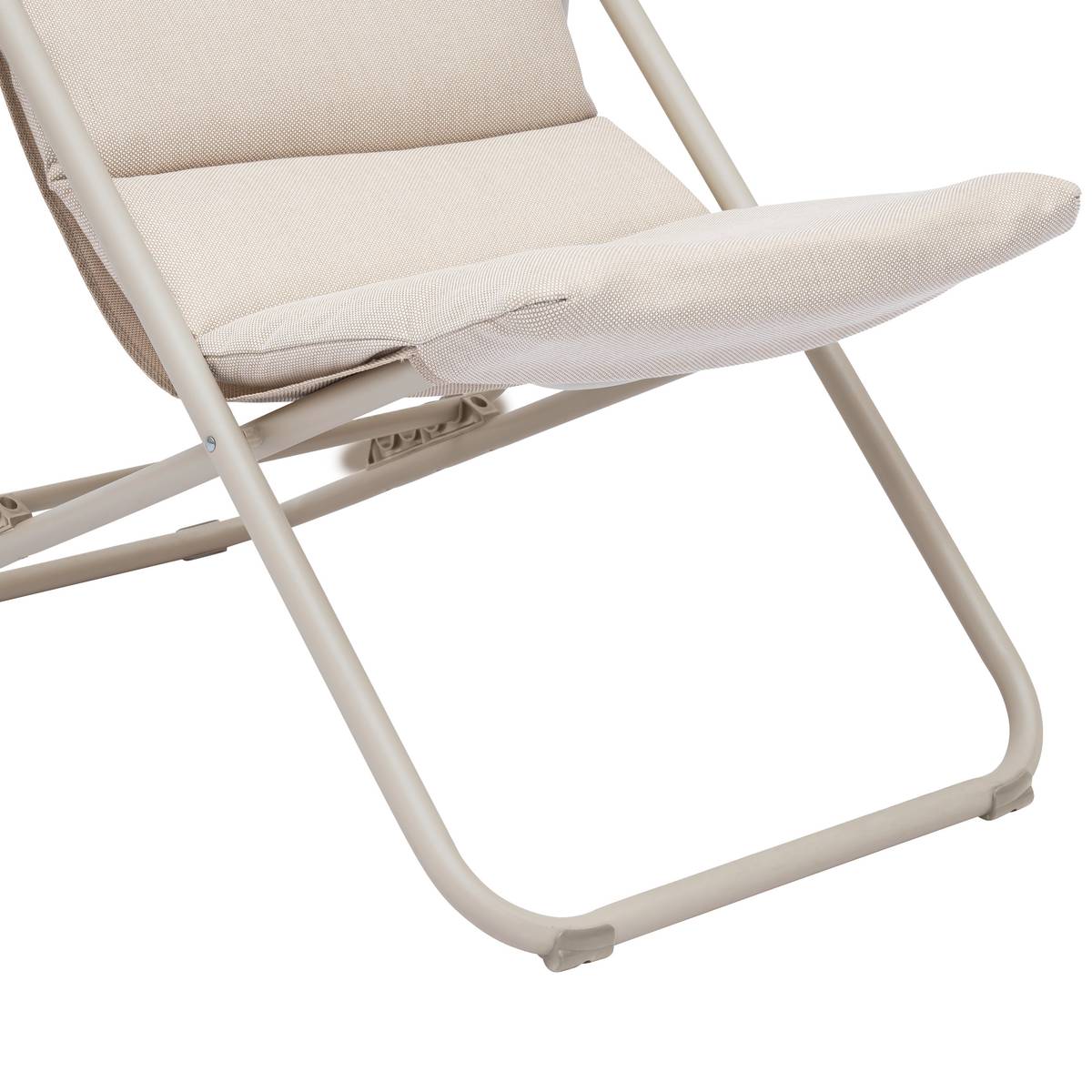 Chilienne de jardin pliable NILLIA Lin / Argile 4 positions Lin / Argile