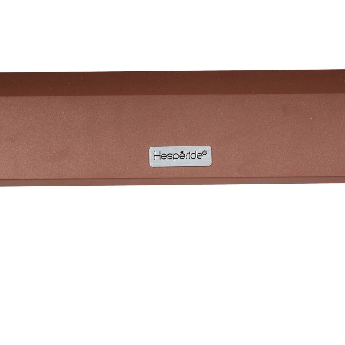 Table basse de jardin carré ALLURE Lin / Acajou 97 x 97 x 36 cm - Aluminium traité époxy Lin / Acajou