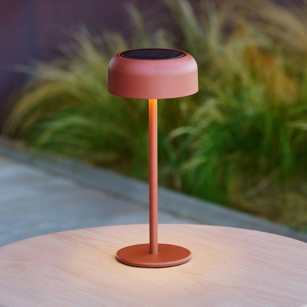 Lampe solaire BOLTY Acajou H.30 cm - Aluminium Acajou