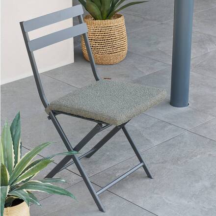 Galette de chaise SOLFIA Vert Laurier 40 x 40 cm - Polyester