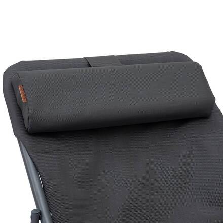 Chilienne de jardin empilable pliable MIRAEL Anthracite / Graphite 3 positions - Acier traité époxy, Traitement anti-rouille renforcé