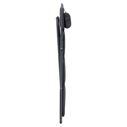 Chilienne de jardin empilable pliable MIRAEL Anthracite / Graphite 3 positions - Acier traité époxy, Traitement anti-rouille renforcé