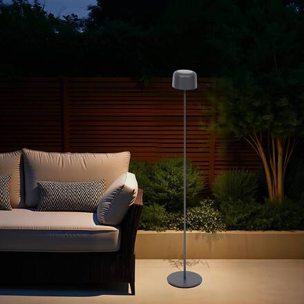 Lampadaire solaire BOLTY Graphite D. 21 cm - Aluminium