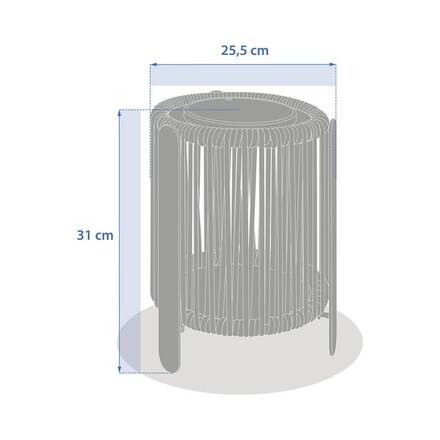 Luminaire d'extérieur LINY Gris D. 22,5 cm - Aluminium, Coton