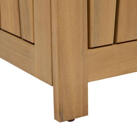 Coffre de rangement LODGIA Beige 100L - Acacia certifié FSC®, Acier