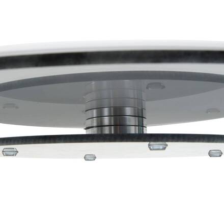 Plateau tournant Transparent D. 45 cm - Verre trempé, Aluminium