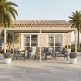 Pergola bioclimatique autoportante EVORA Argile 6 x 3 m - Structure et lames doubles en aluminium Argile