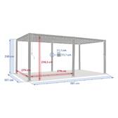Pergola bioclimatique autoportante EVORA Argile 6 x 3 m - Structure et lames doubles en aluminium Argile
