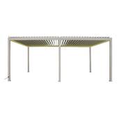 Pergola bioclimatique électrique EVORA Argile 6 x 3 m - Structure et lames doubles en aluminium Argile