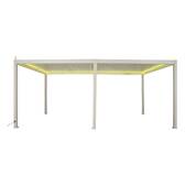 Pergola bioclimatique électrique EVORA Argile 6 x 3 m - Structure et lames doubles en aluminium Argile