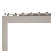Pergola bioclimatique électrique EVORA Argile 6 x 3 m - Structure et lames doubles en aluminium Argile