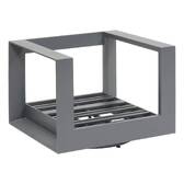 Fauteuil de salon de jardin rotatif ALLURE Gris / Graphite Aluminium traité époxy, Polyester Gris / Graphite