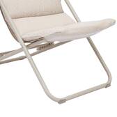 Chilienne de jardin pliable NILLIA Lin / Argile 4 positions Lin / Argile