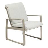Fauteuil de salon de jardin BOREANE Café Aluminium traité époxy, Texaline Café