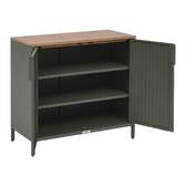 Buffet de jardin IRONIA Vert Laurier 90 x 45 x 86 cm - Acier galvanisé, Traitement antirouille renforcé Laurier