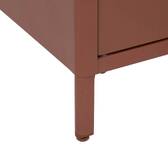 Buffet de jardin IRONIA Acajou 90 x 45 x 86 cm - Acier galvanisé, Traitement antirouille renforcé Acajou