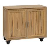 Module pour cuisine d'été LODGIA Beige 100 x 86 x 50 cm - Acier, Aluminium, Acacia certifié FSC® Acacia