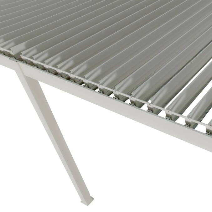 Pergola bioclimatique électrique EVORA Argile 6 x 3 m - Structure et lames doubles en aluminium3704