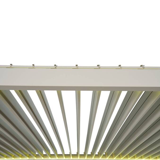Pergola bioclimatique électrique EVORA Argile 6 x 3 m - Structure et lames doubles en aluminium3704