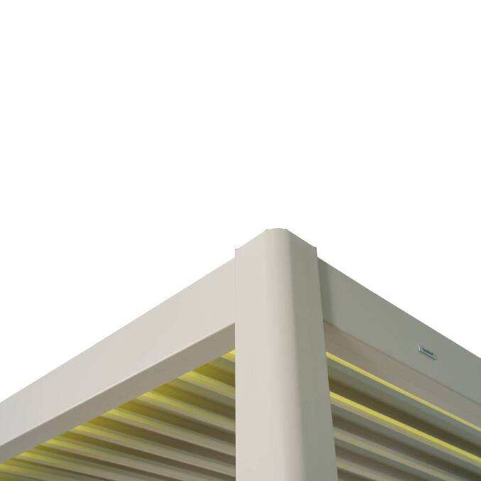 Pergola bioclimatique électrique EVORA Argile 6 x 3 m - Structure et lames doubles en aluminium3704