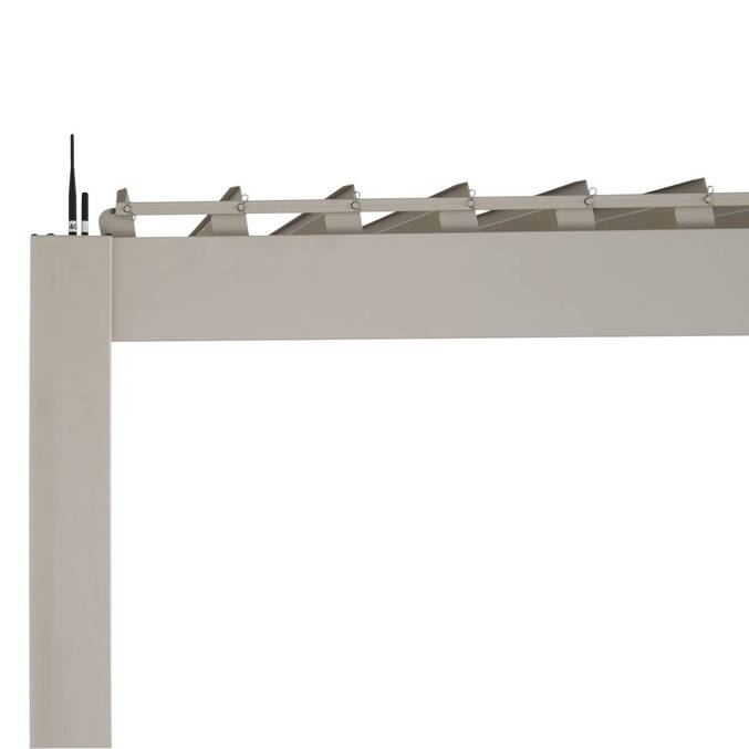 Pergola bioclimatique électrique EVORA Argile 6 x 3 m - Structure et lames doubles en aluminium3704