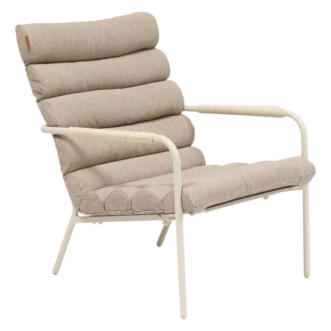 Fauteuil relax de jardin SOLANI Argile Acier traité époxy, Traitement anti-rouille renforcé, Texaline3704
